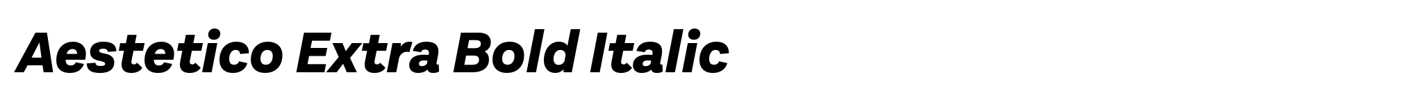 Aestetico Extra Bold Italic image